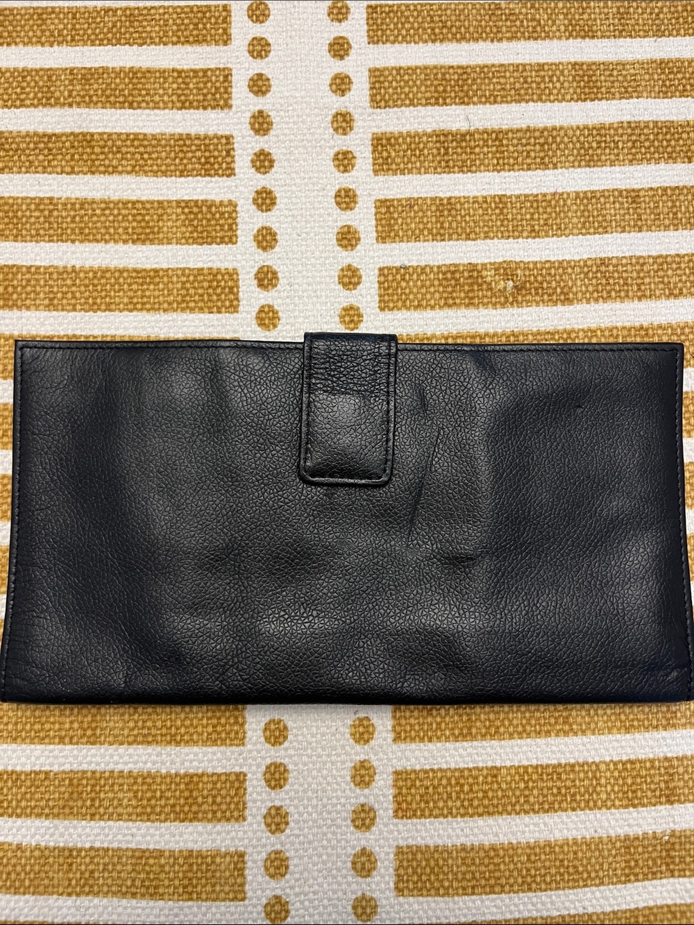 Black Leather Women's Clutch Wallet